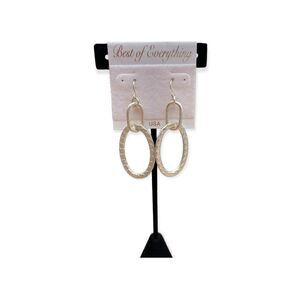 Best of Everything silver Tone Oval Fishhook Fashion Costume Jewelry